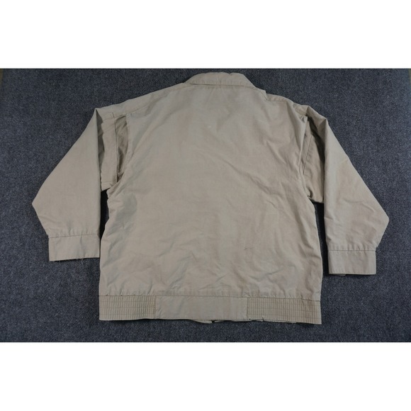 Vintage Woolrich Jacket Mens Large Khaki Harrington Full Zip Preppy Casual - Picture 8 of 9